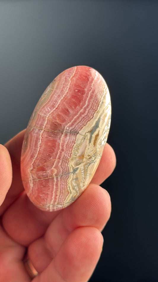 Pink Rhodochrosite Crystal Palm Stone Lot