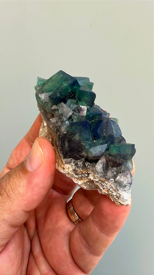 Color Change Green-Purple Fluorite Crystal Lot