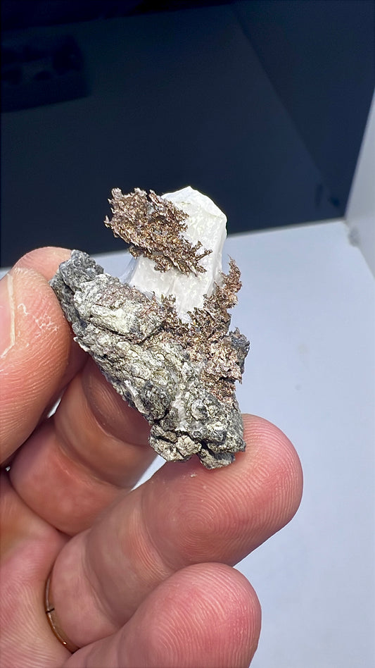 Arborescent Silver with White Calcite Specimen Lot