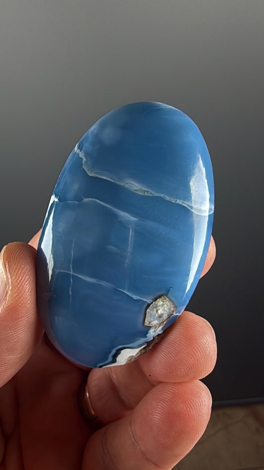 Owyhee Blue Opal Crystal Palm Stone Lot