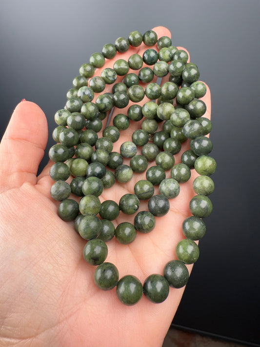 8 MM Jade Bracelets (5 Pieces)