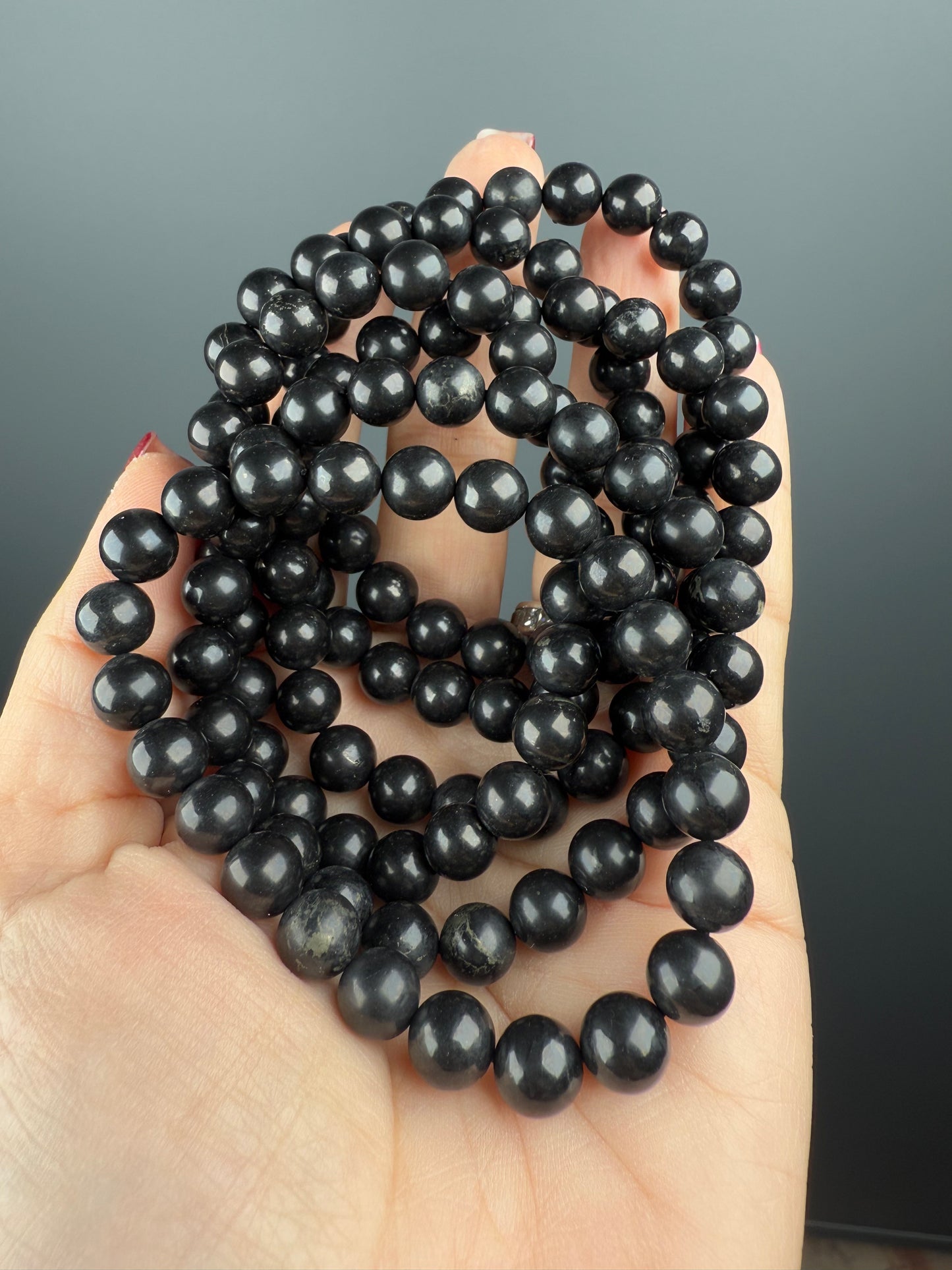 8 MM Shungite Bracelets (3 Pieces)