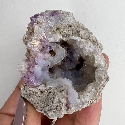 New! Rare Spirit Flower Geode including Chalcedony, Quartz and Fluorite