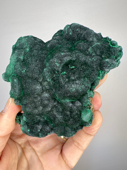 Amazing Velvety Green Color!Fibrous Malachite Mineral Specimen,Malachite Specimen