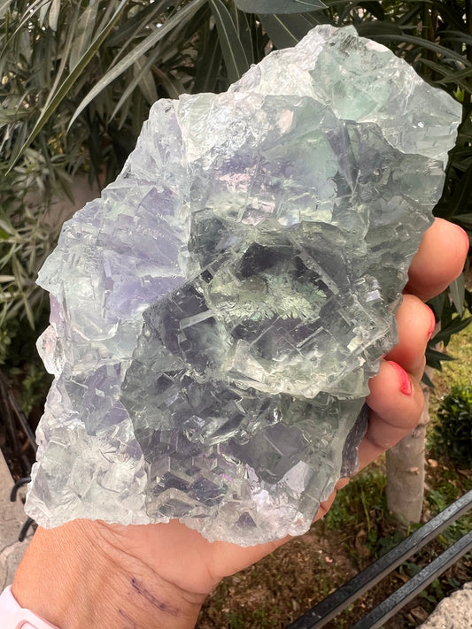 Perfect Piece! Gemmy Purple-Green Fluorite with Rainbow Inclusions