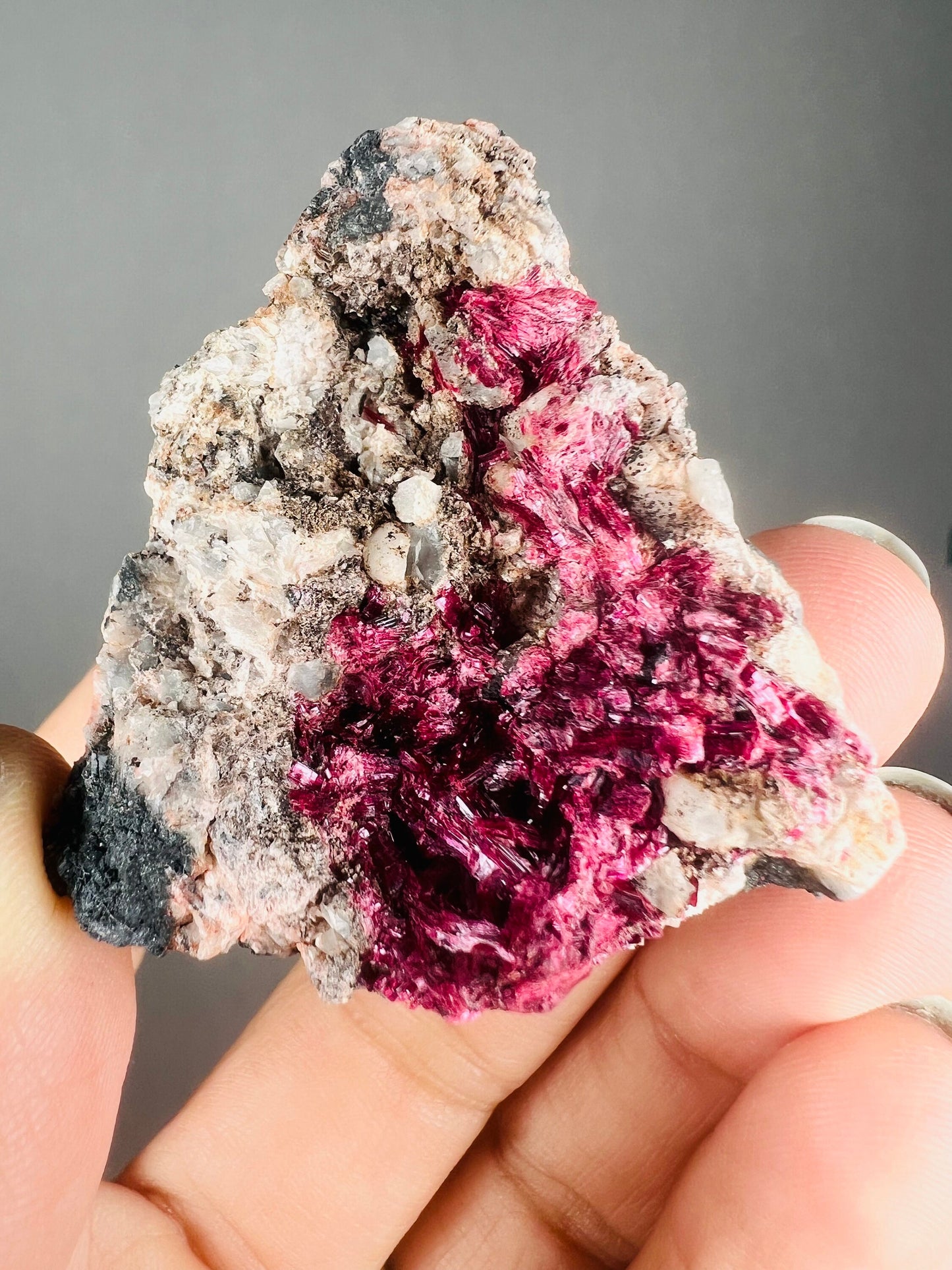 Rich Color! Erythrite Crystal Cluster, Pink Erythrite Crystal