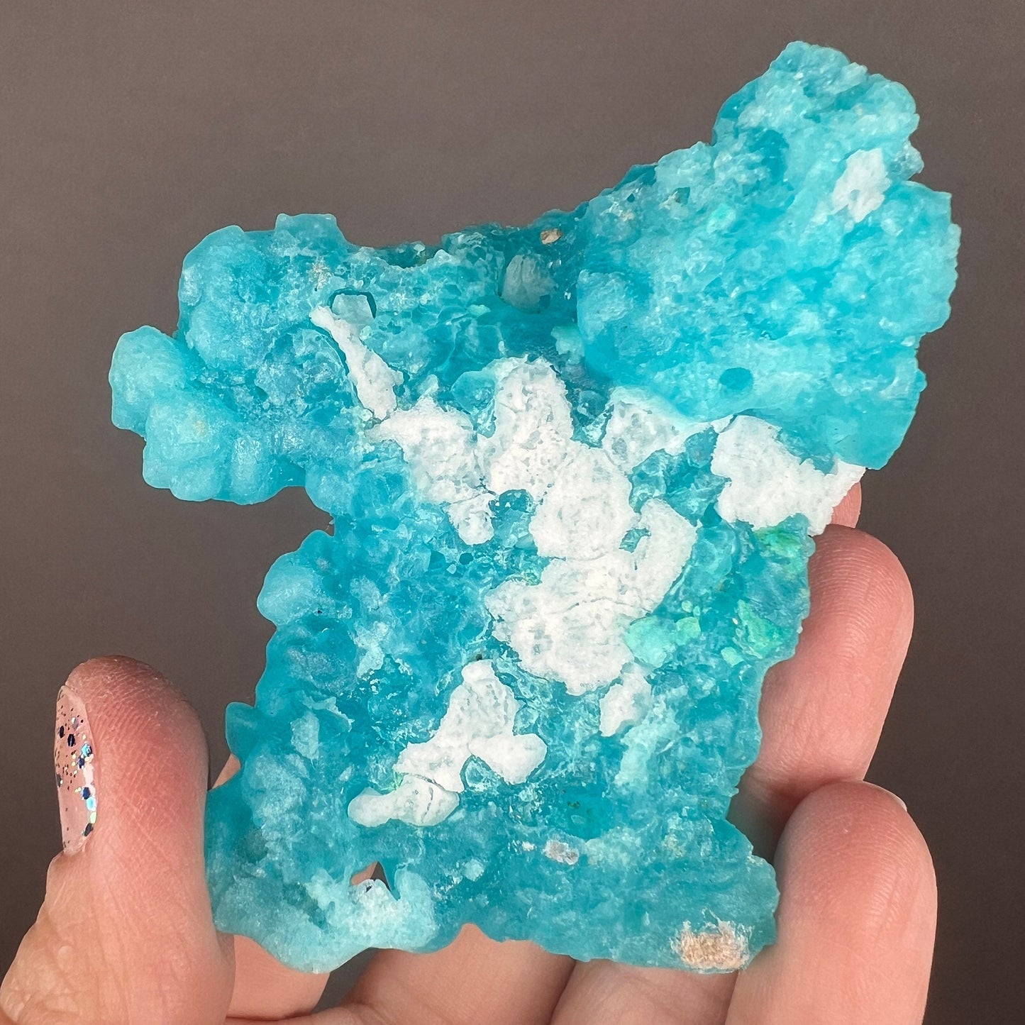 Neon Blue Salammoniac with Lecontite Specimen from Chile