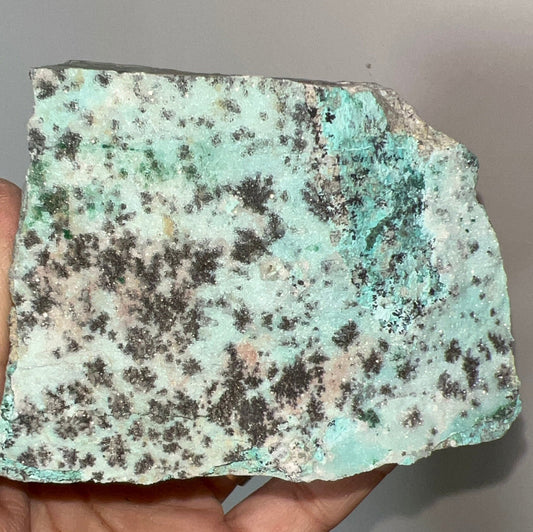 Druzy Blue Chrysocolla with Dendritic Malachite and Manganese Specimen