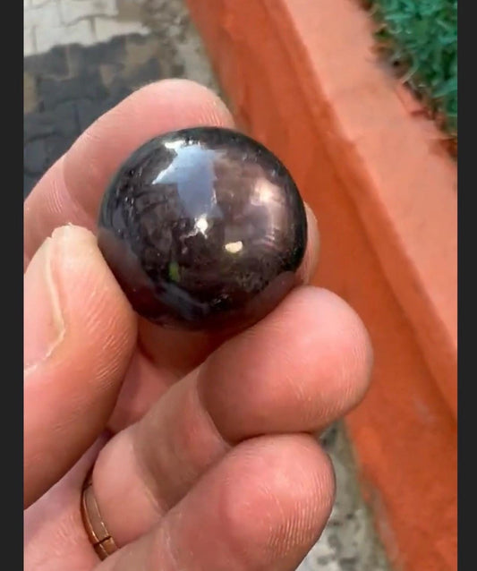 Excellent! Polished Star Sapphire Sphere with Natural Stunning Star