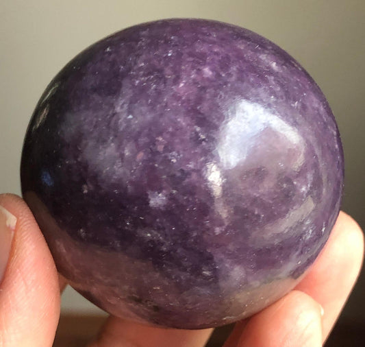 New Stock! Lilac Lepidolite (Mica) Sphere, Lepidolite Sphere