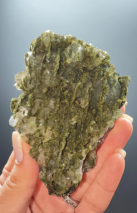 Extra Sparkly Green Forest Epidote Specimen, Forest Epidote