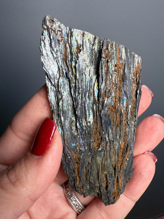 Very Rare Irridescent Rainbow Hematite Crystal Specimen