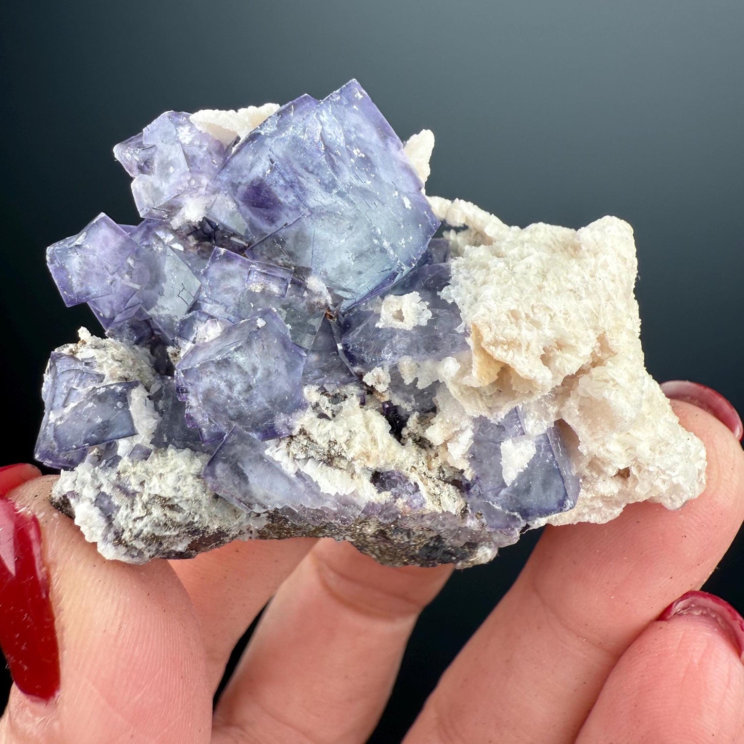 New Piece! Porcelain Fluorite Cluster, Blue-Purple Porcelain Fluorite Cluster