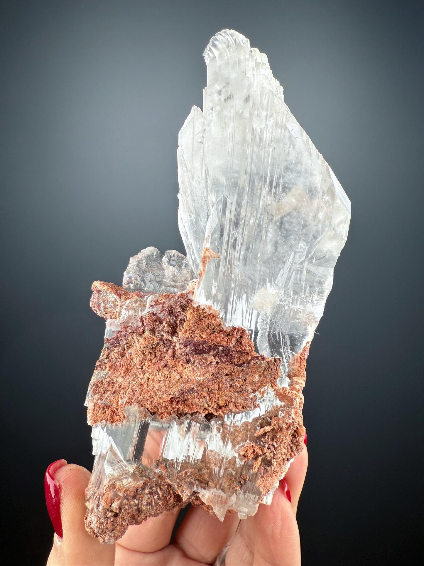 Amazing Piece! Doubly terminated Selenite Crystal from Naica,Mexico
