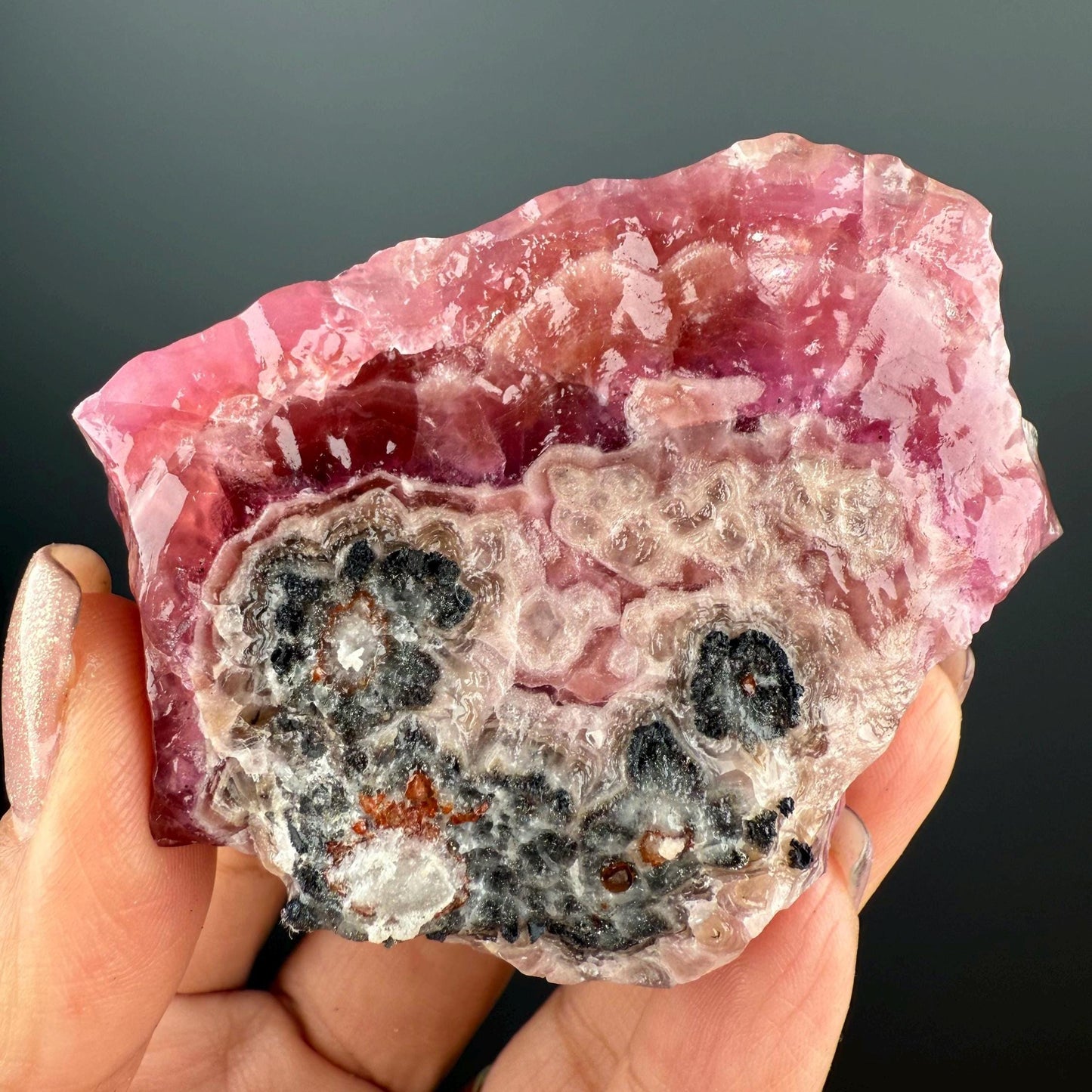 Emotional Healing ! Amazing Color Pink Cobalto Calcite from Morocco