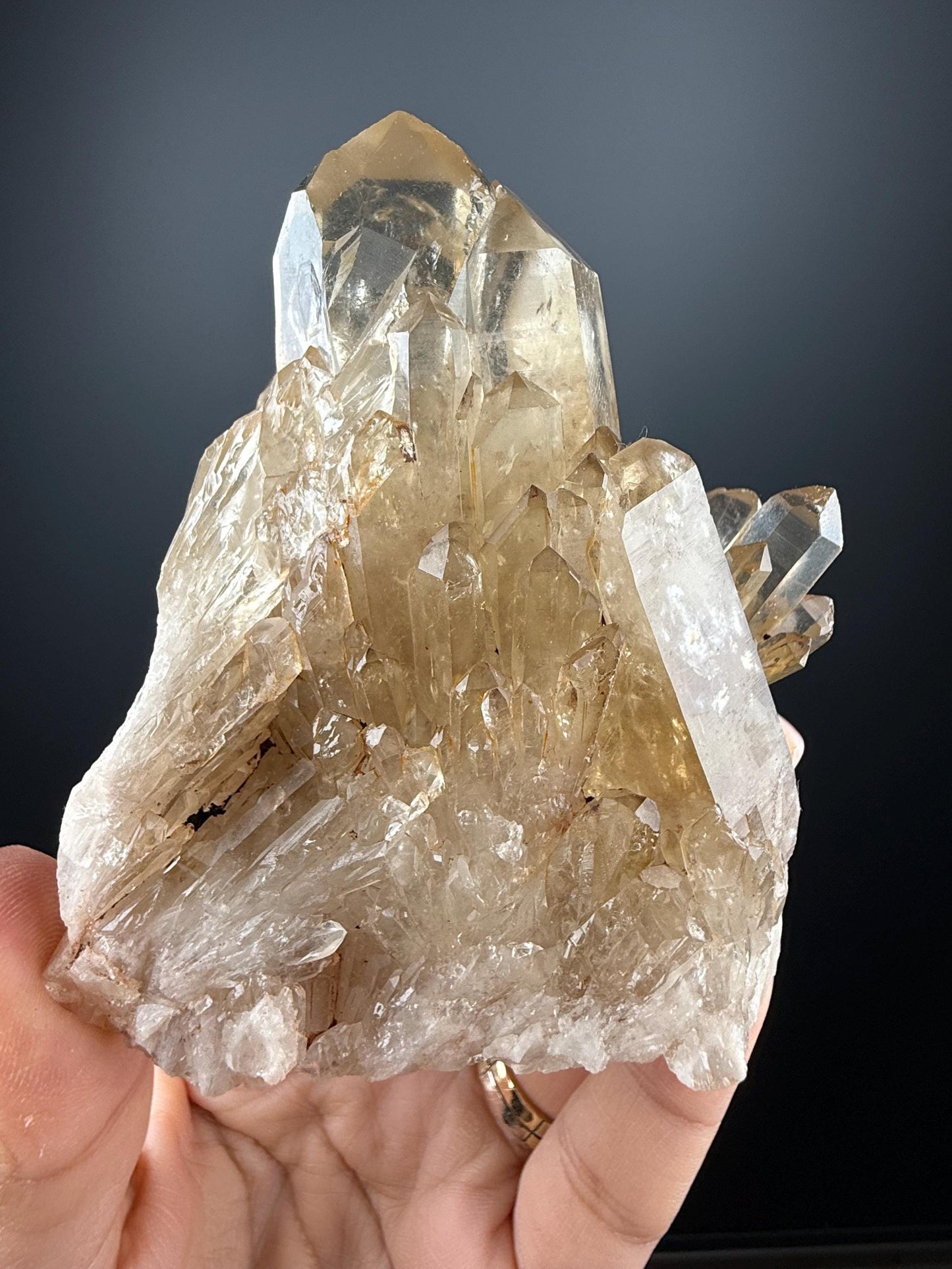 Kundalini Energy! Natural Kundalini Citrine Point,Raw Kundalini Citrine