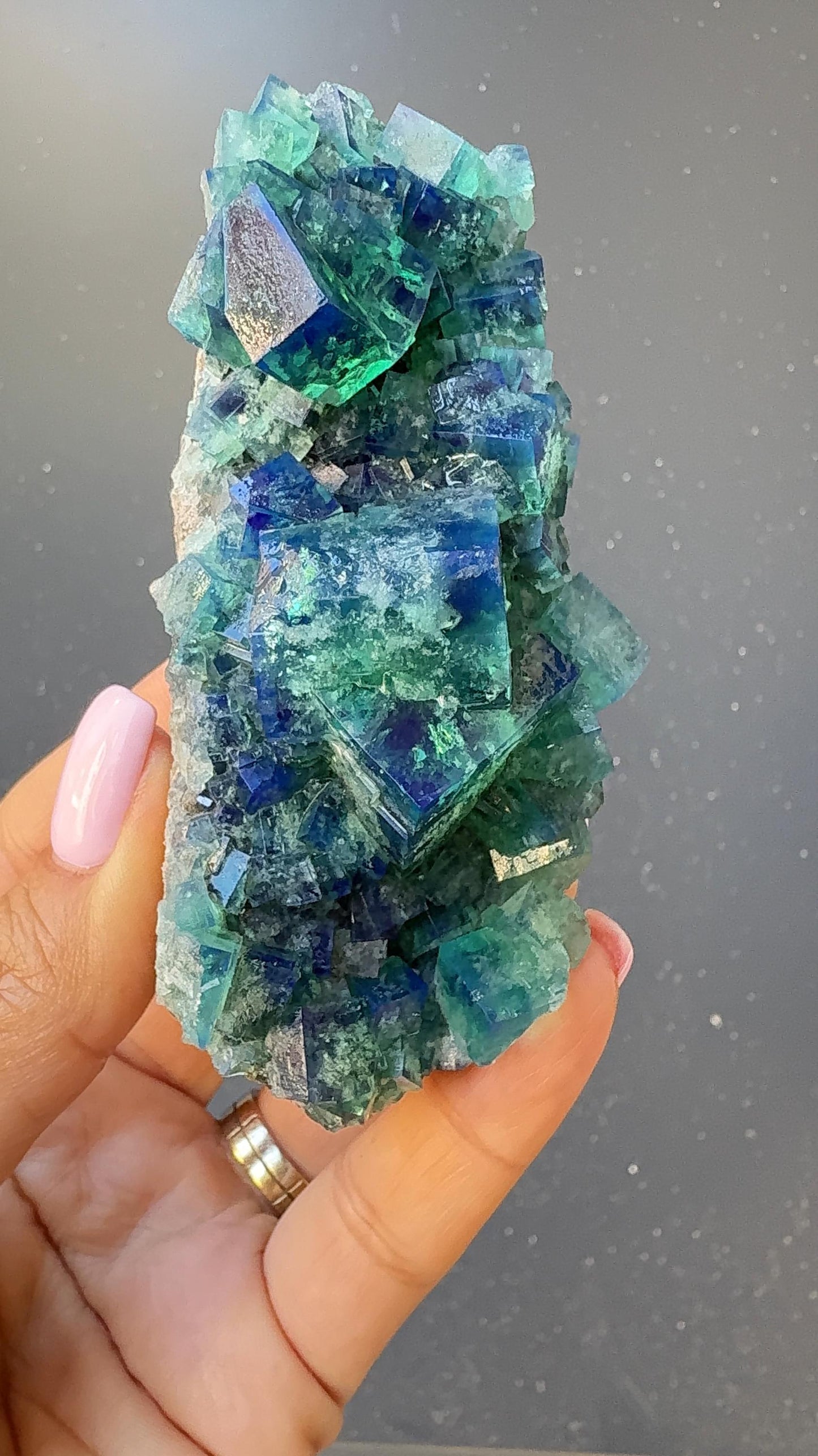 Color Change Green-Purple Fluorite Specimen, Fluorite Crystal