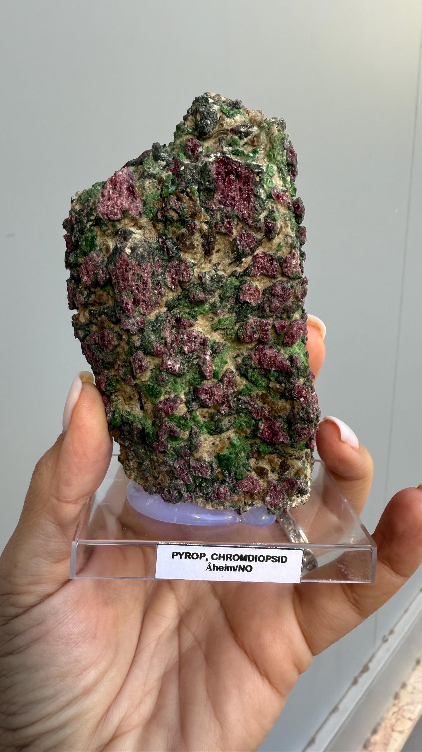 Rare! Pyrope Garnet with Chrom Diopsite Specimen