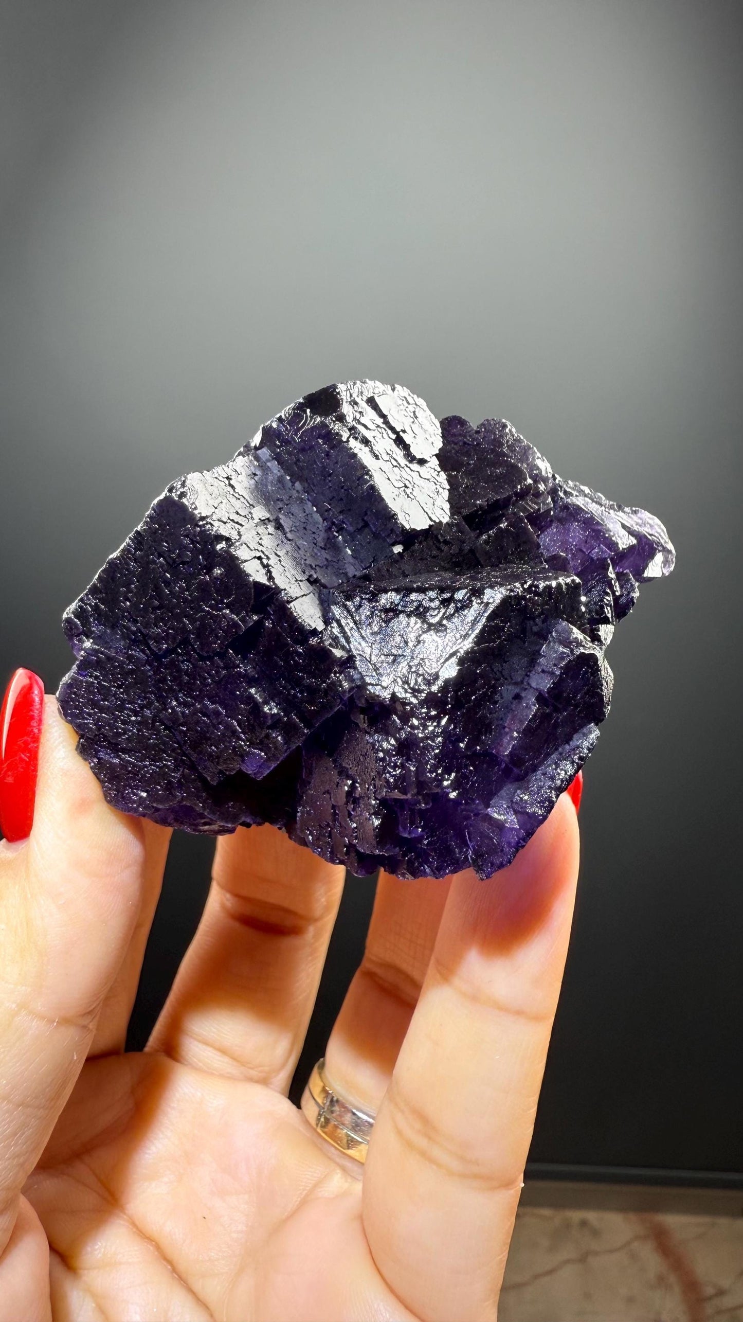 Purple Fluorite Crystal from Mexico