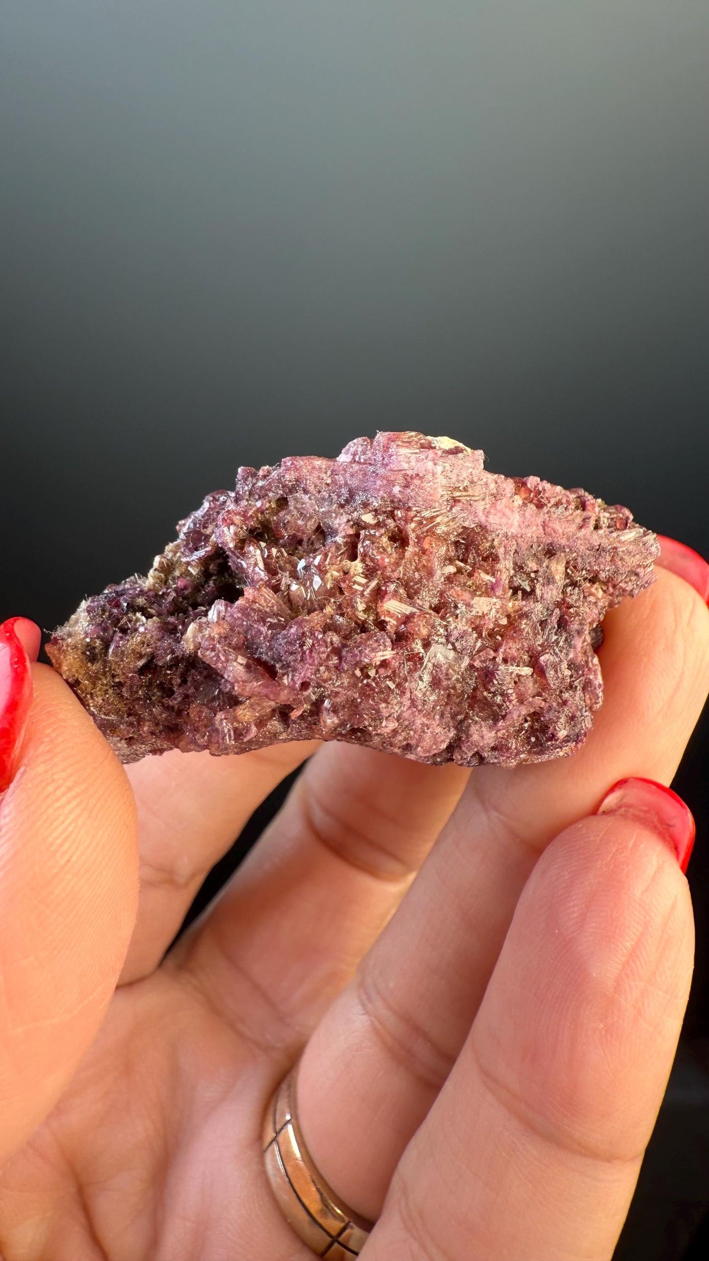 Beautiful Green - Pink Vesuvianite (Idocrase) Crystal from Jeffery Mine, Canada