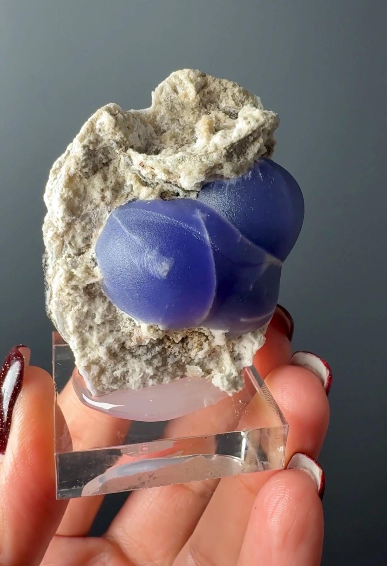 Very Rare! Botryoidal Bluish Purple Fluorite Specimen