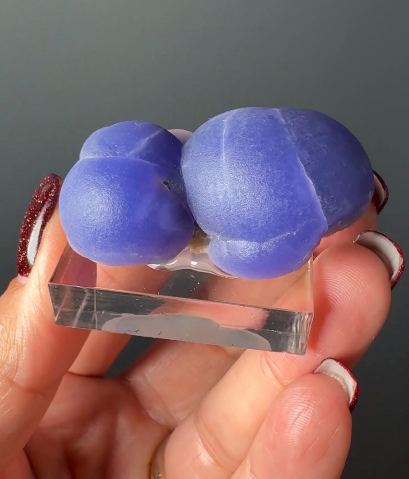 Very Rare! Botryoidal Bluish Purple Fluorite Specimen