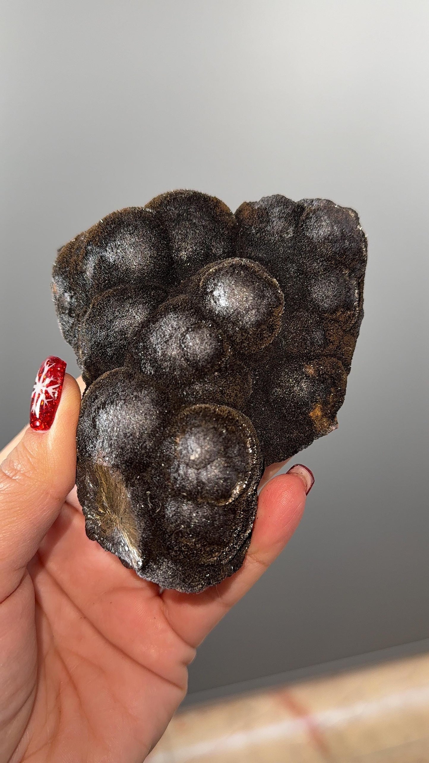 Rare! Silky Hematite with Manganese Specimen (Double Side)