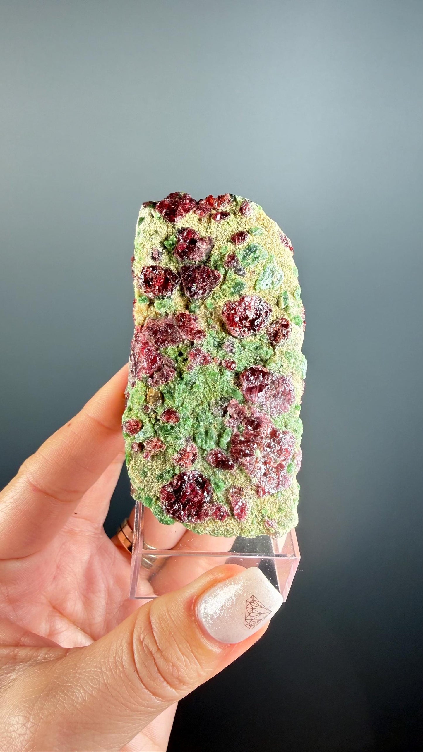 Rare! Pyrope Garnet with Chrom Diopsite Specimen