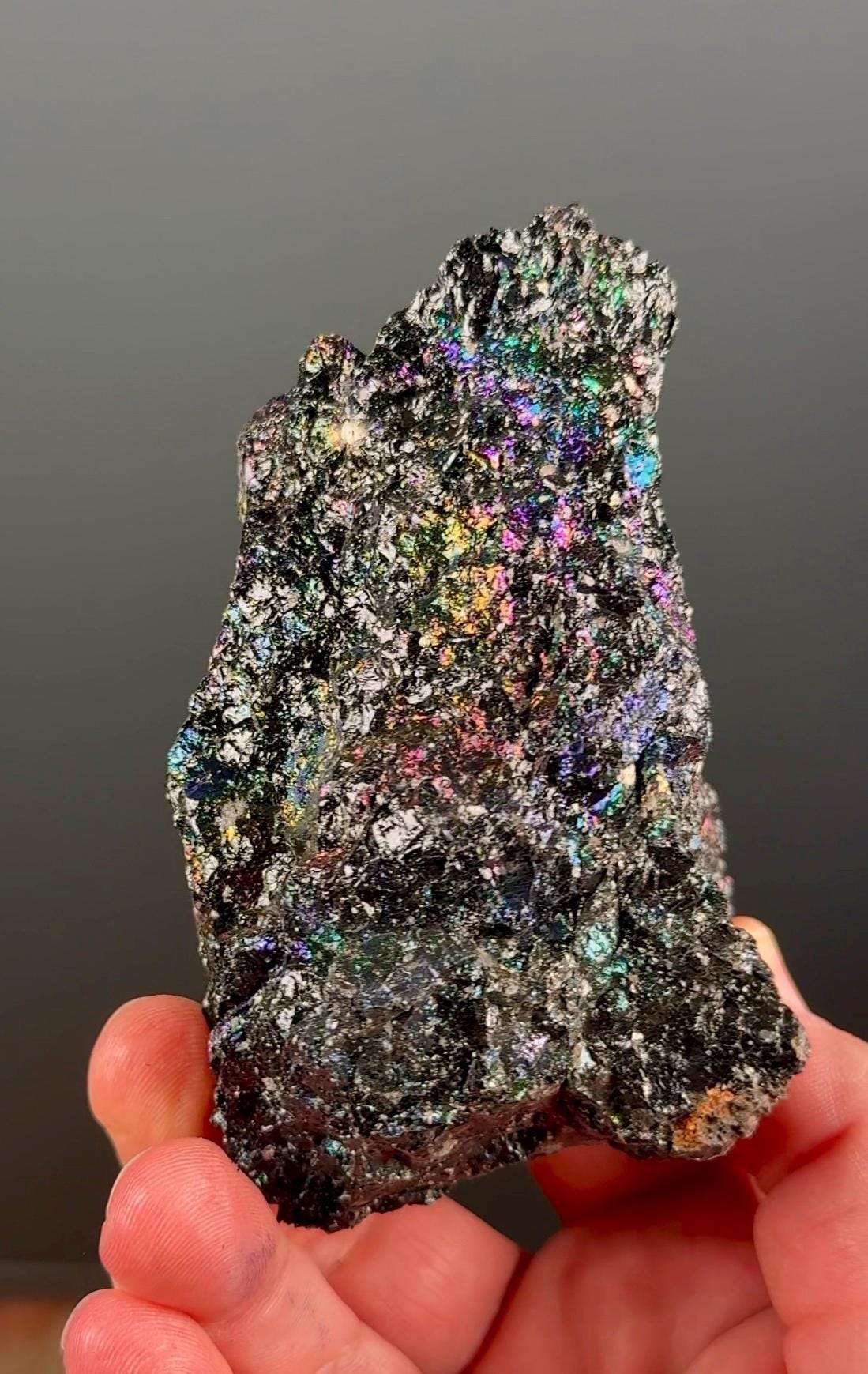 Natural Aura from earth!Rainbow Chalcocite with Bornite Crystal