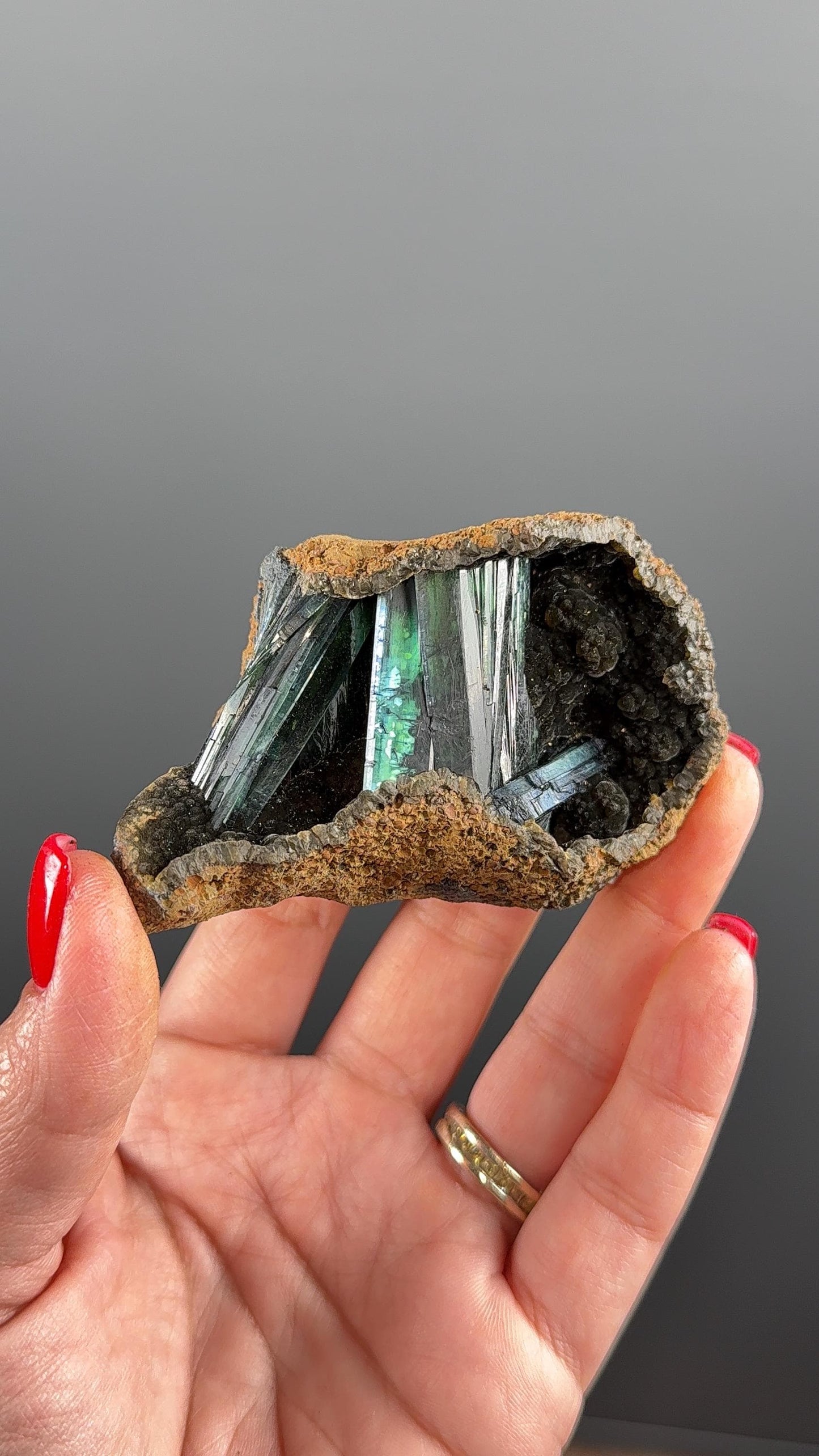 Gemmy Blue Green Vivianite, Vivianite Crystal