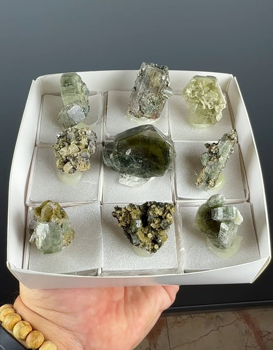 Green Apatite with Muscovite Lot