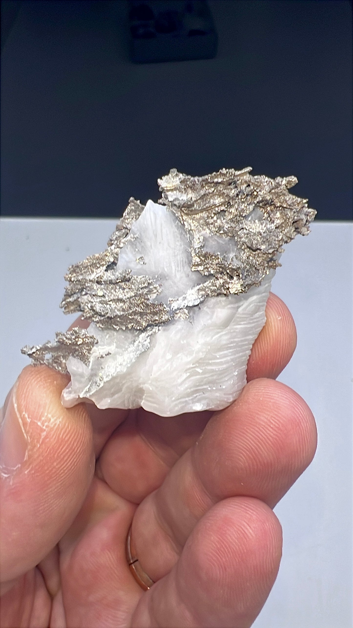 Arborescent Silver with White Calcite Specimen Lot