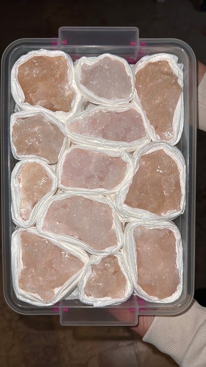 UV Pink Mangano Calcite Crystal Lot