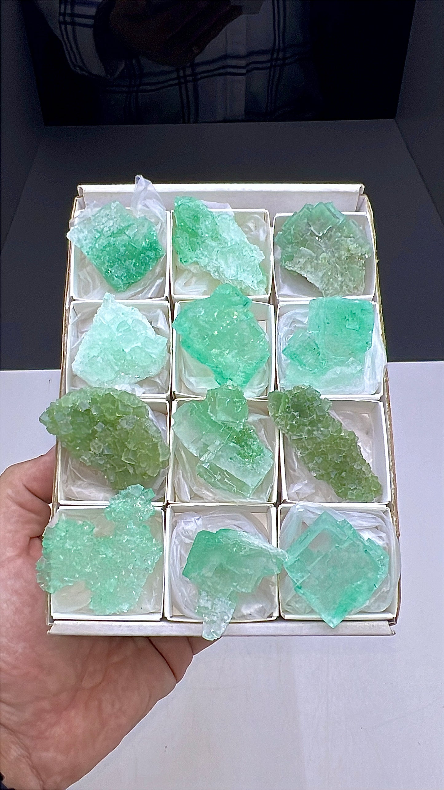 Green Halite Crystal Lot