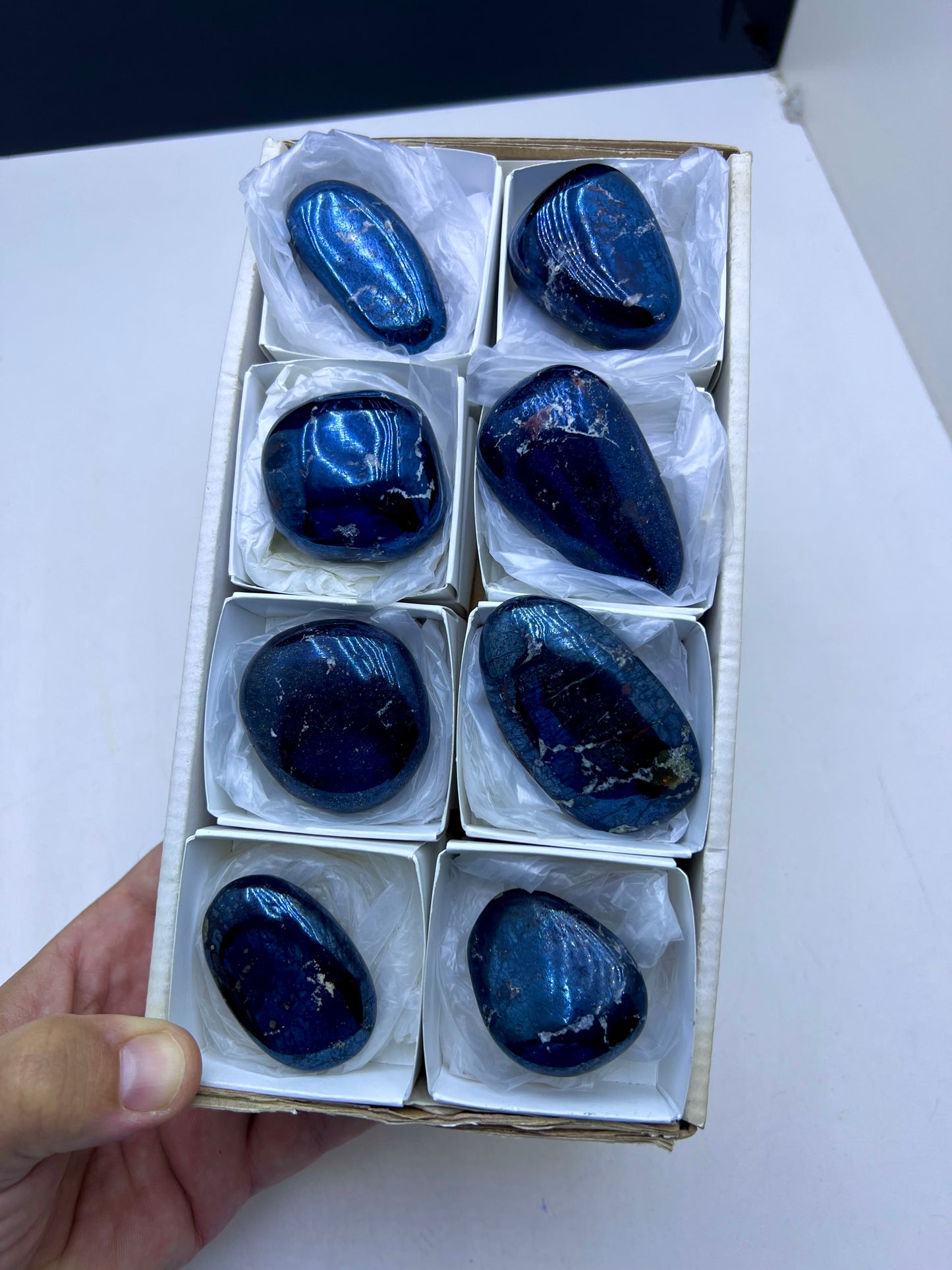 Top Quality Blue Purple Covellite Crystal Lot-8 pieces