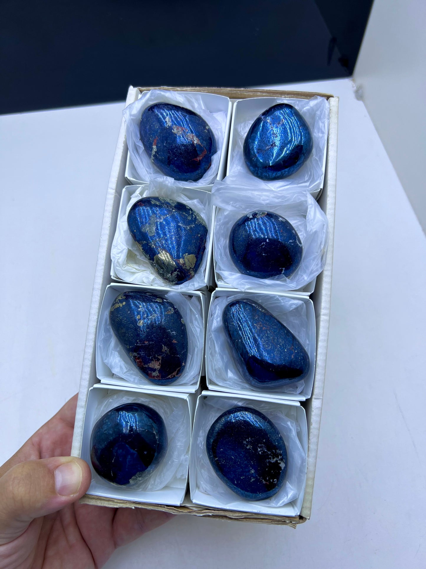 Top Quality Blue Purple Covellite Crystal Lot- 8 Pieces