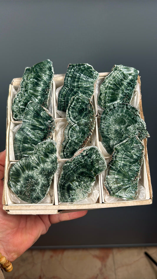 Forest Green Seraphinite Slab Lot