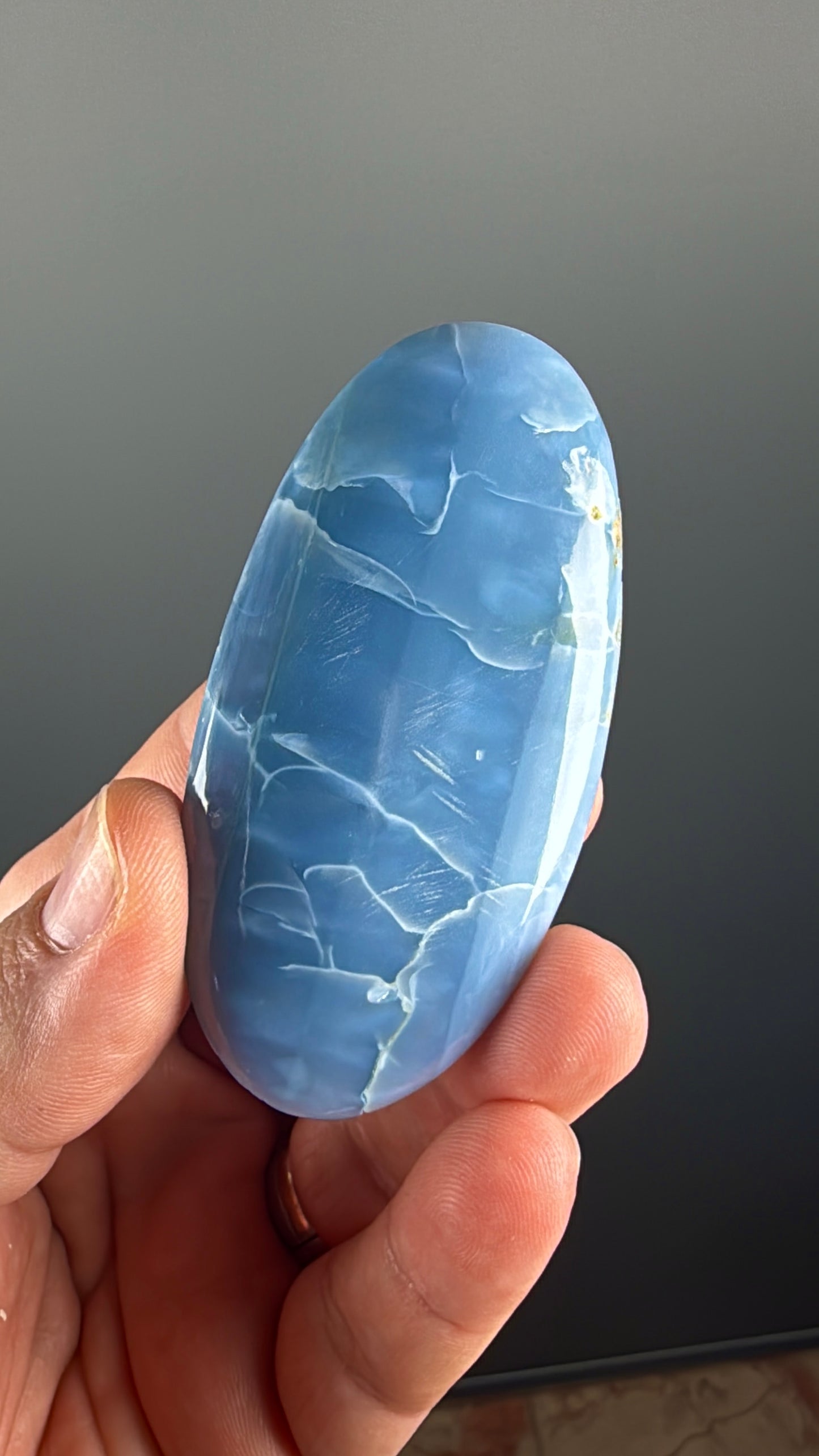 Owyhee Blue Opal Crystal Palm Stone Lot