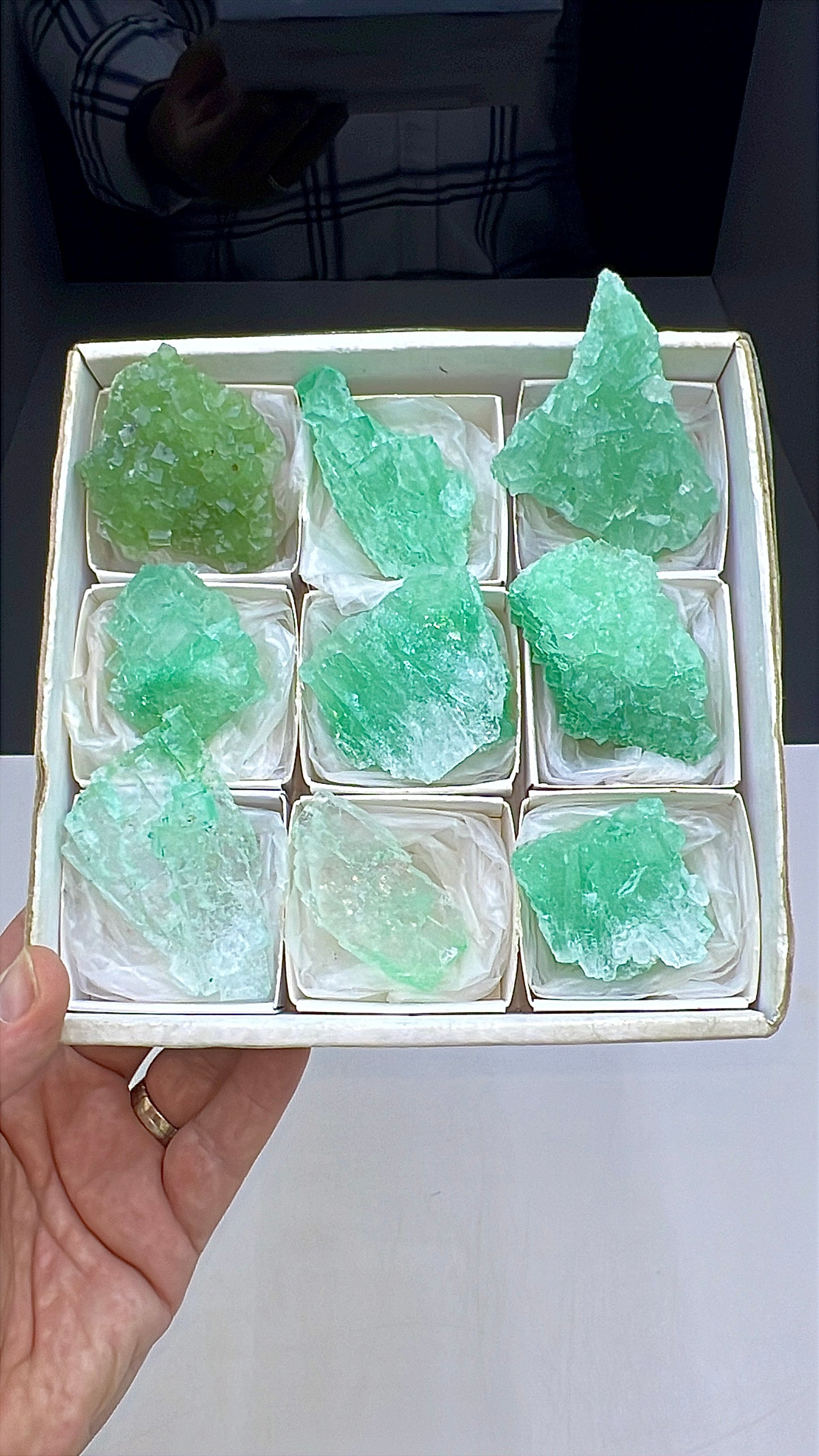 Green Halite Crystal Lot