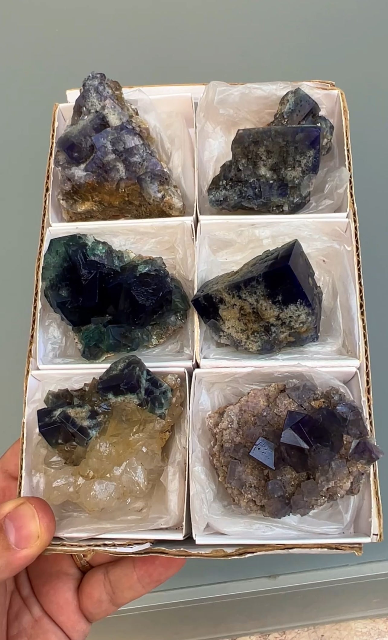 Color Change Green-Purple Fluorite  Crystal Lot