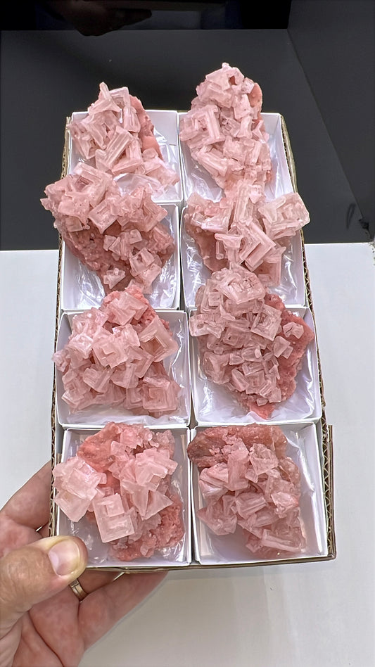 Pink Halite Crystal - 8 Pieces Lot