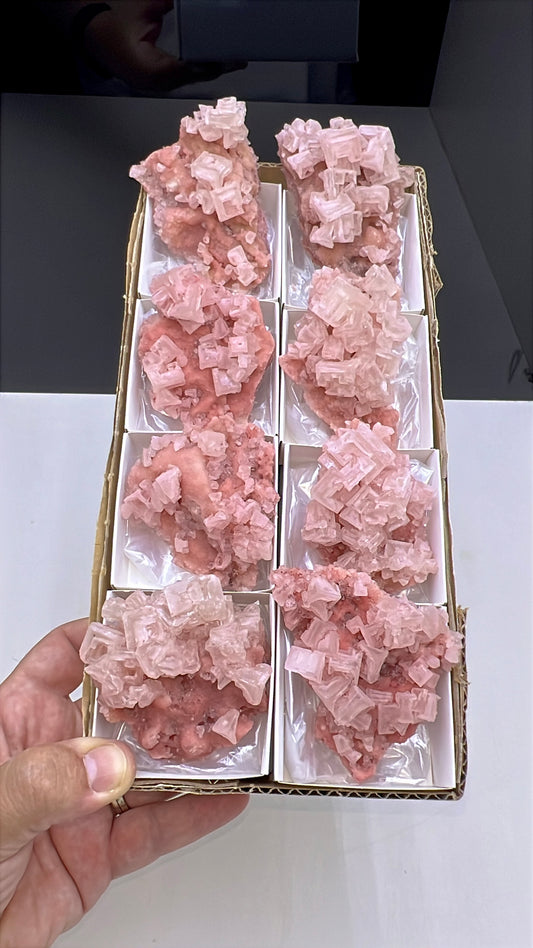 Pink Halite Crystal - 8 Pieces Lot