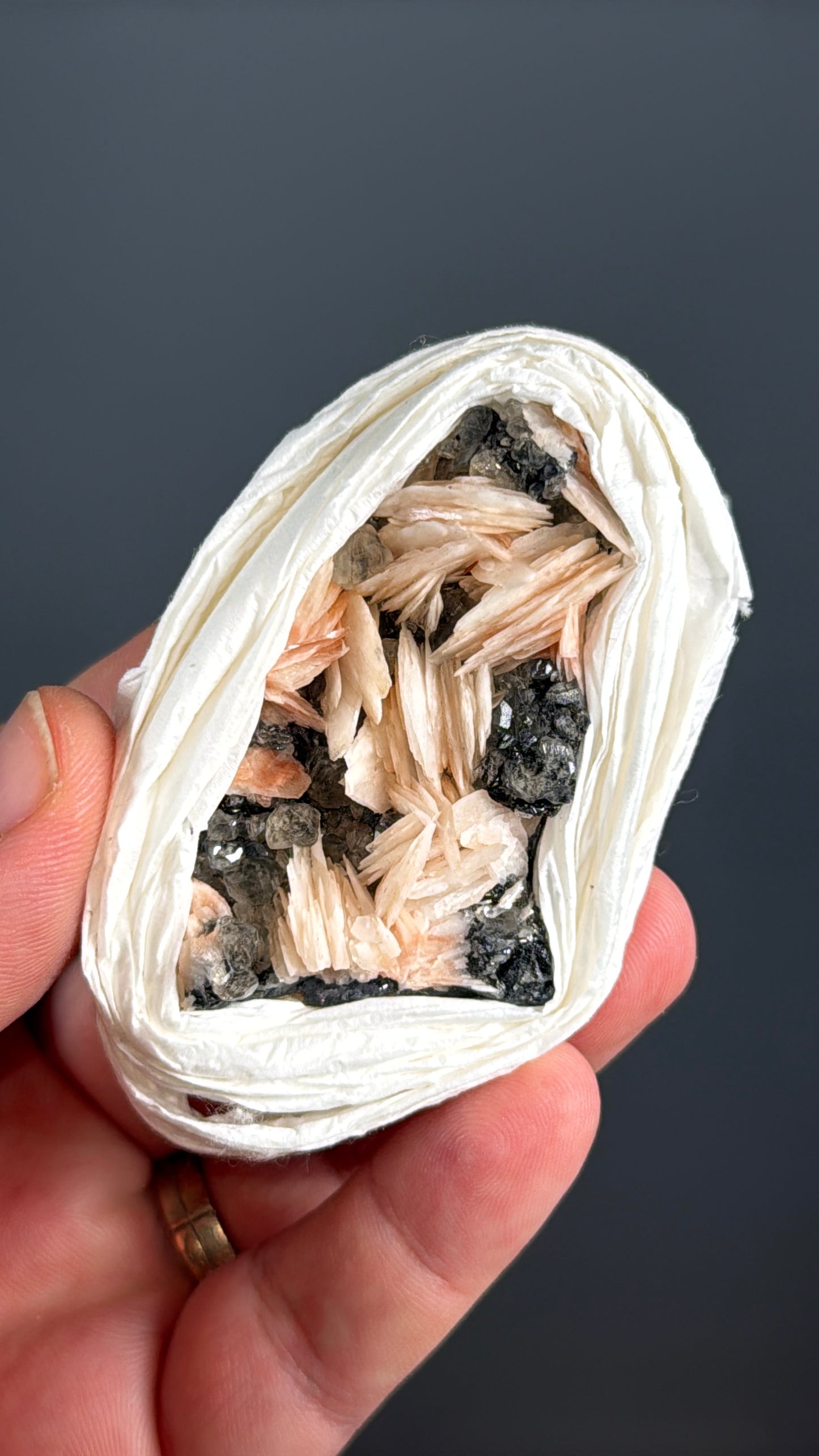 Barite Flowers with Cerussite and Metallic Galena Lot