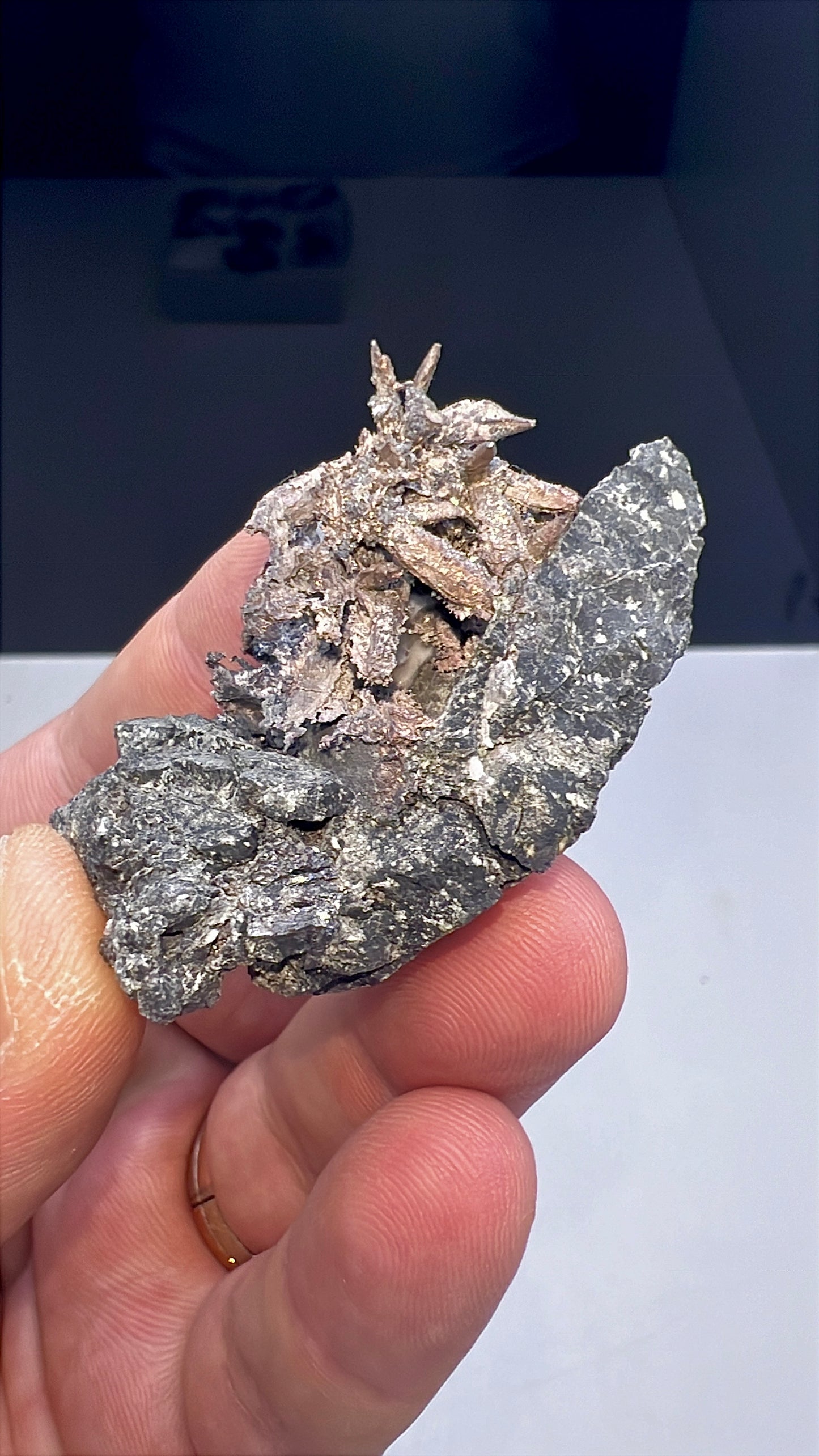 Arborescent Silver with White Calcite Specimen Lot