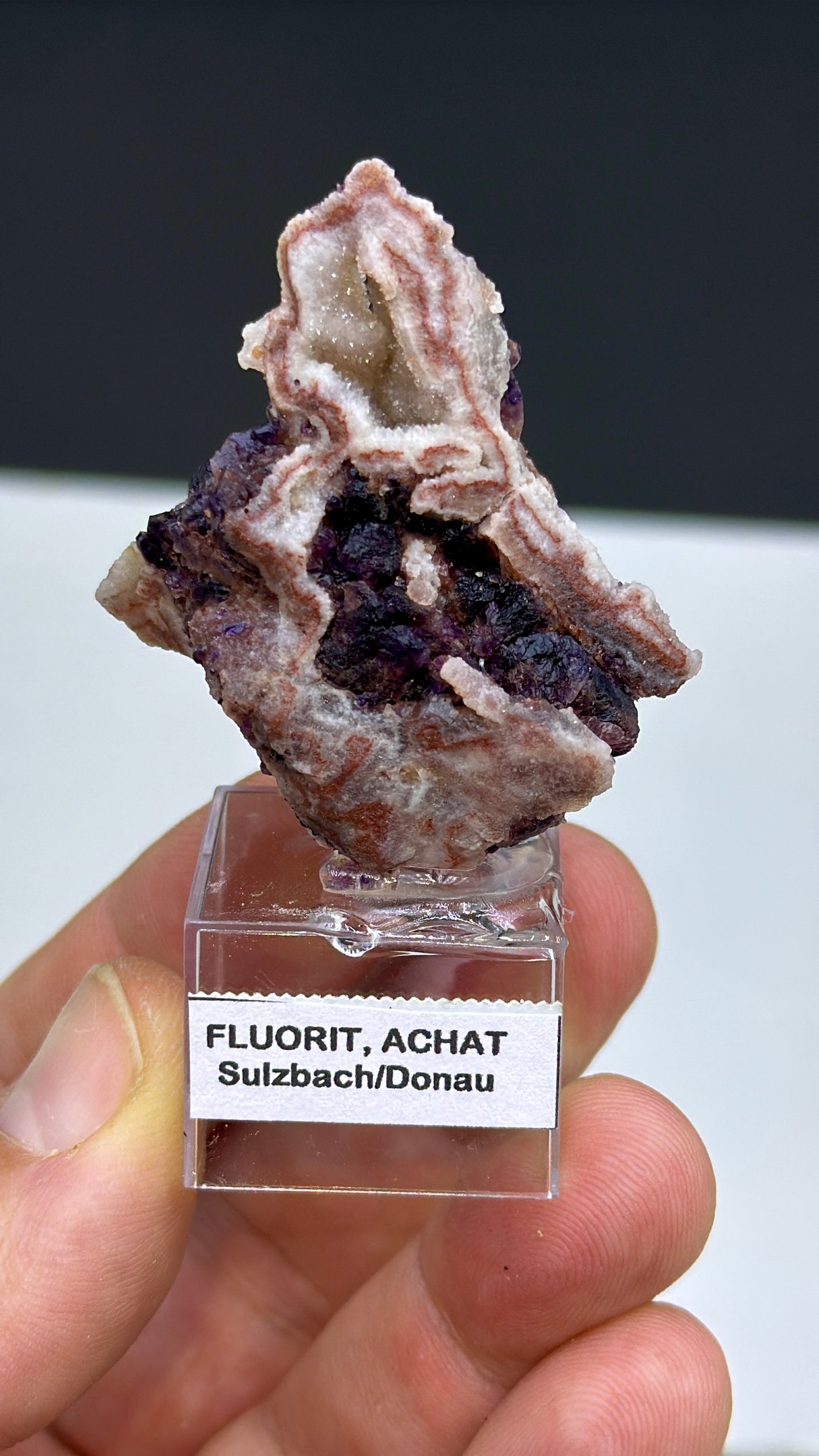 Purple Fluorite with Druzy Chalcedony Lot