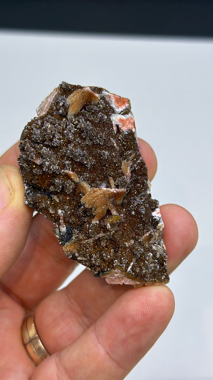 Combination of Quartz, Manganese Oxide, Red Hematite, Limonite and Calcite Mineral Specimen Lot