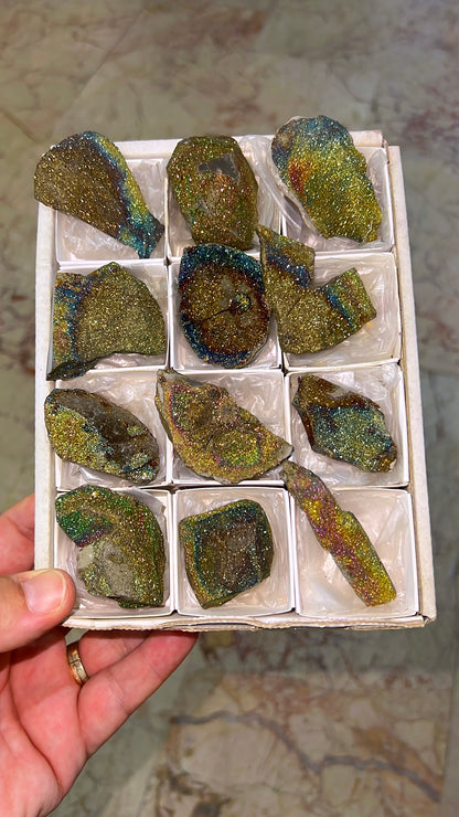 Rainbow Chalcopyrite Crystal Lot