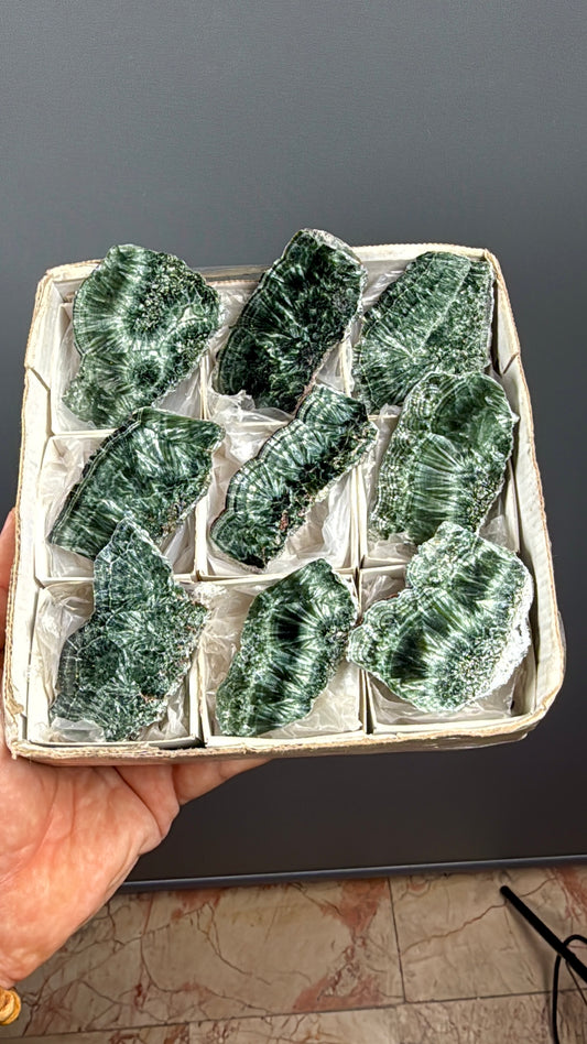 Forest Green Seraphinite Slab Lot