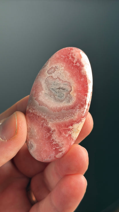 Pink Rhodochrosite Crystal Palm Stone Lot