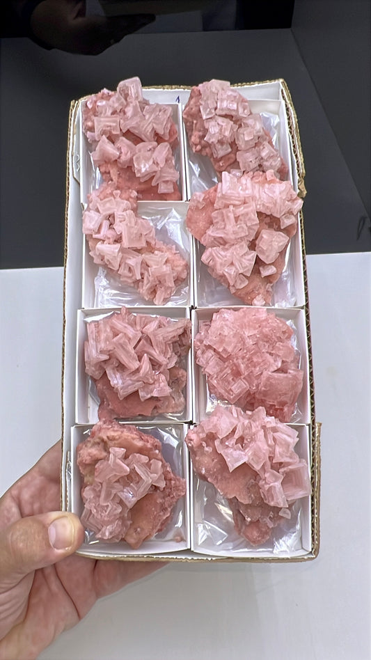 Pink Halite Crystal - 8 Pieces Lot